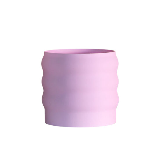 Pasztell rózsaszín, hullámos modern kaspó "Blush Wave Pot"
